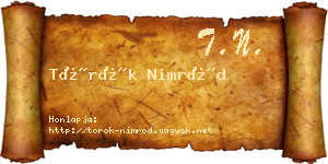Török Nimród névjegykártya
